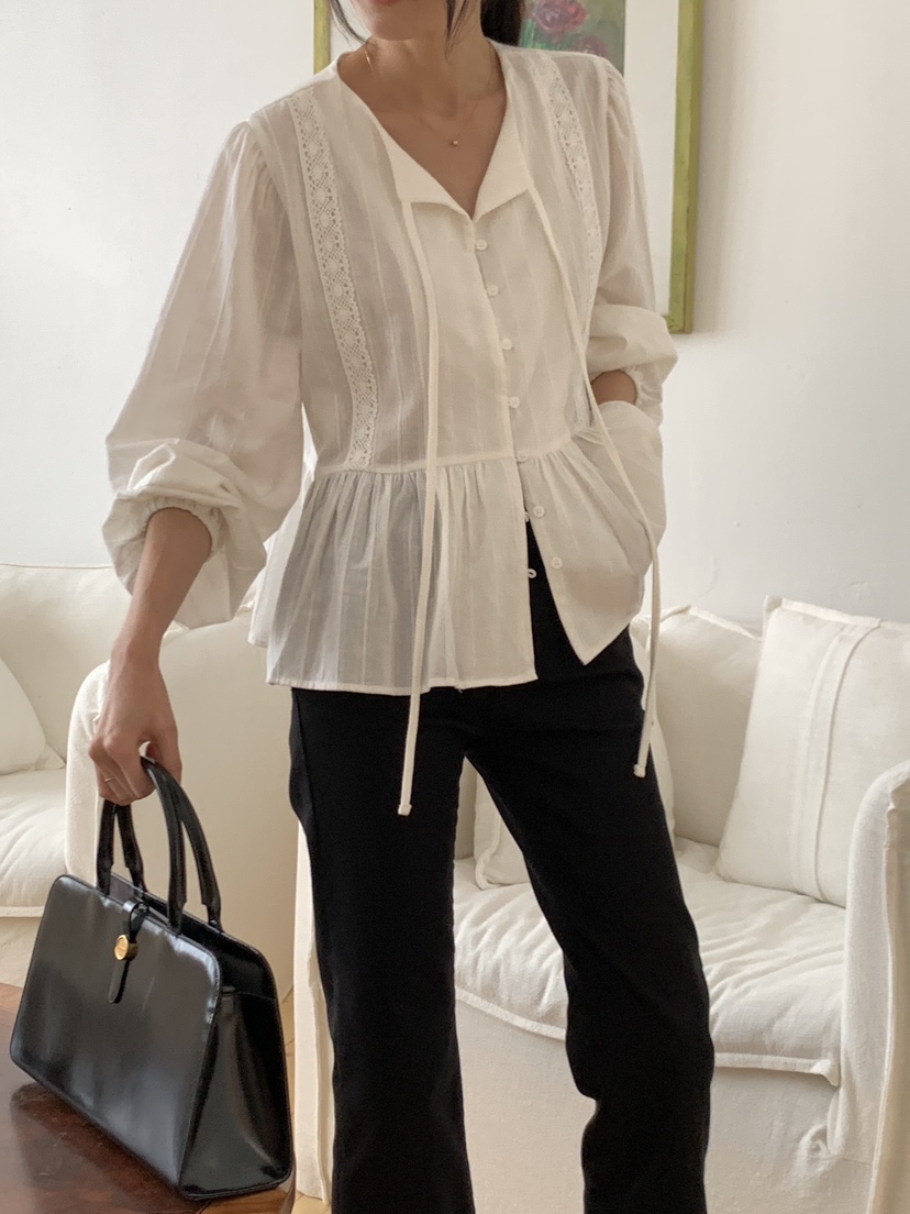 FRILL-T東大門㊣代購女裝新款真品時尚熱賣人氣襯衫蕾絲衫FRILL-T襯衫/蕾絲衫