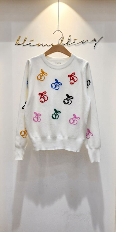 BLING BLING-S東大門㊣直郵女士新款推薦職業時尚針織衫刺繡BLING BLING-S針織衫