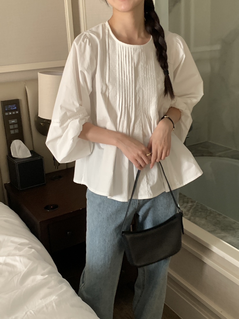 FRILL-T東大門㊣直郵女裝新品職業25秋冬人氣休閑襯衫蕾絲衫FRILL-T襯衫/蕾絲衫