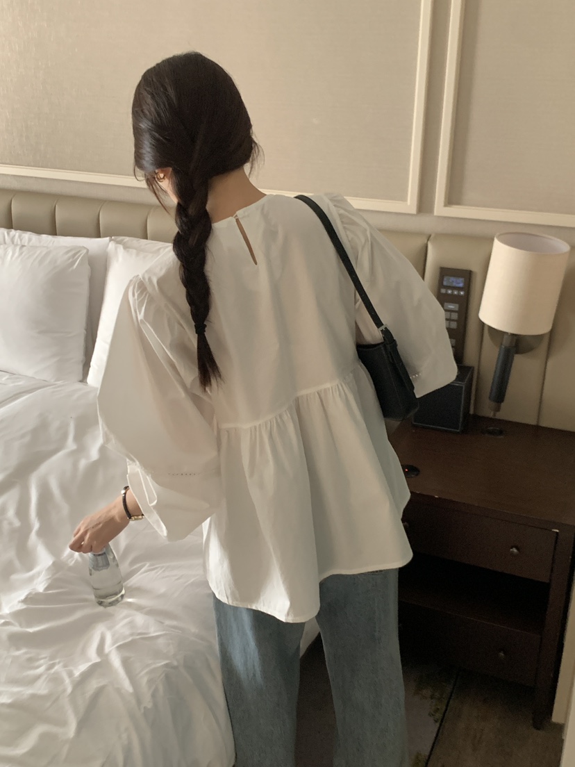 FRILL-T東大門㊣直郵女裝新品職業25秋冬人氣休閑襯衫蕾絲衫FRILL-T襯衫/蕾絲衫