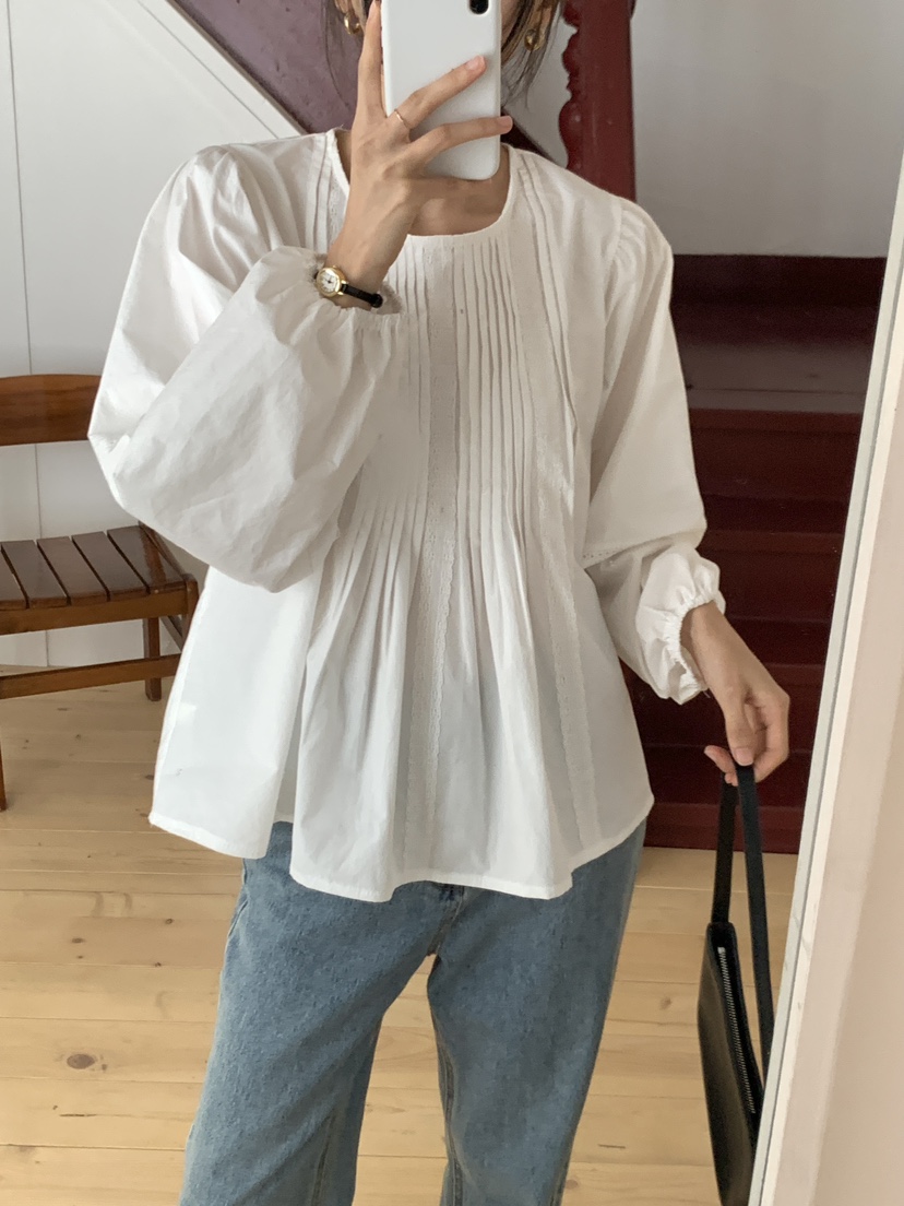 FRILL-T東大門㊣直郵女裝新品職業25秋冬人氣休閑襯衫蕾絲衫FRILL-T襯衫/蕾絲衫