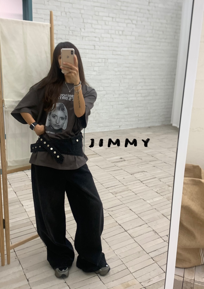 JIMMY韓國直郵㊣女士新款25秋冬休閑推薦職業熱賣真品時尚T恤JIMMY/REMAKET恤