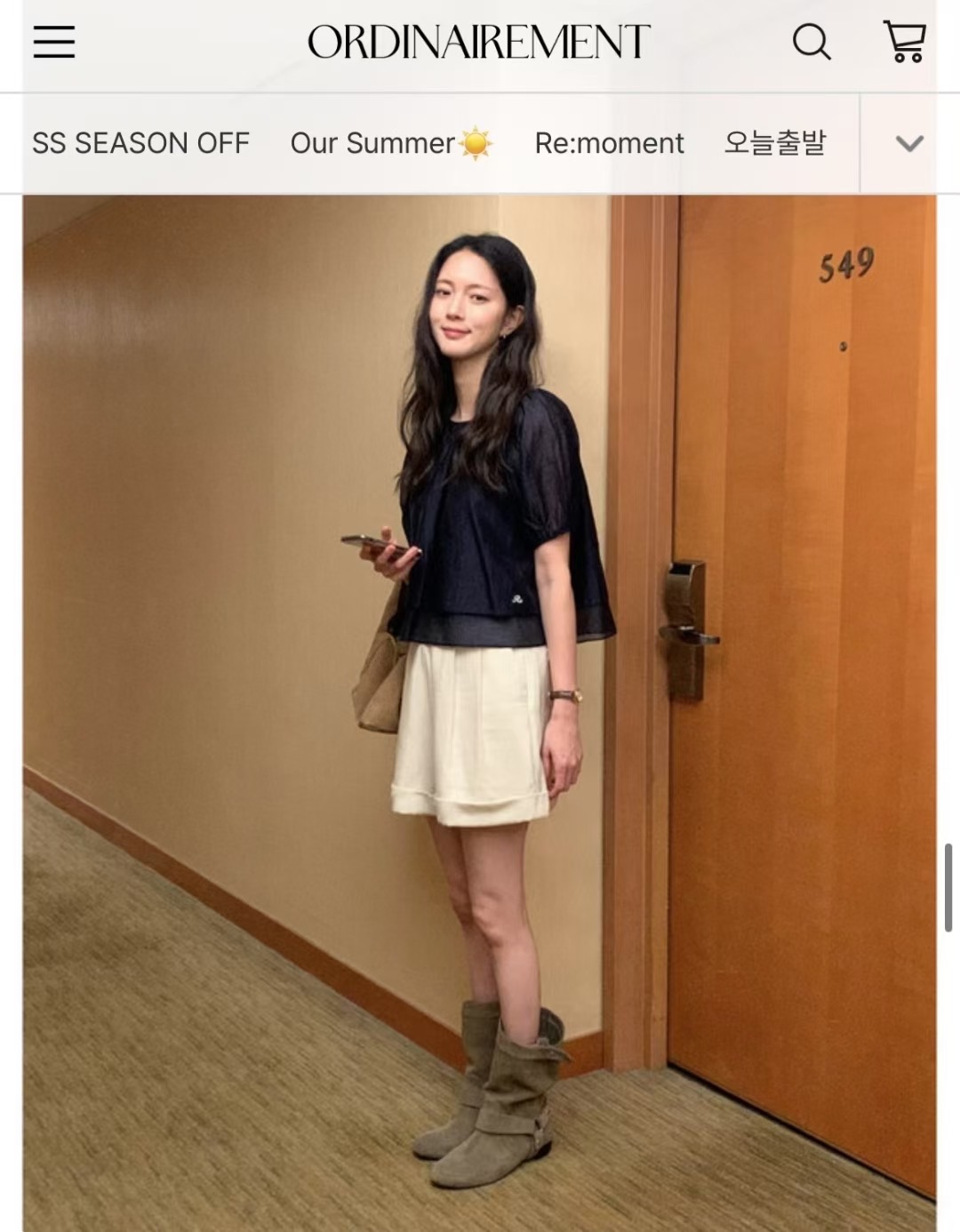 DE ONDO韓國代購㊣女裝新款25秋冬推薦真品時尚休閑熱賣短褲DE ONDO短褲