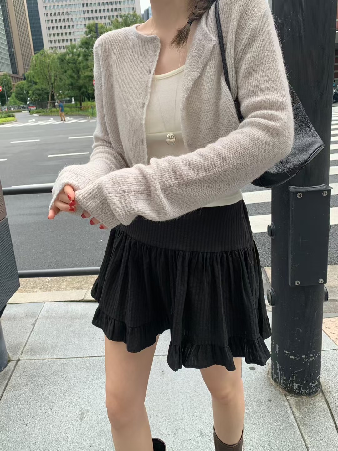MELLOUNGE-멜라운지-T東大門㊣實拍女士新品職業25秋冬短裙MELLOUNGE-T短裙