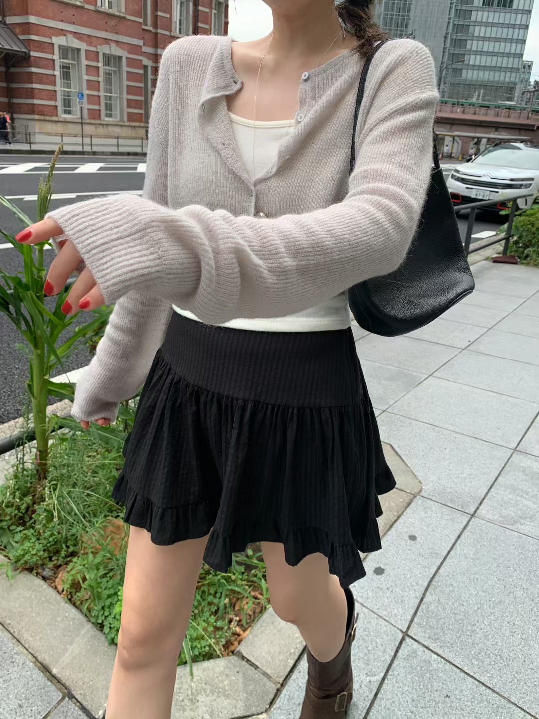 MELLOUNGE-멜라운지-T東大門㊣實拍女士新品職業25秋冬短裙MELLOUNGE-T短裙