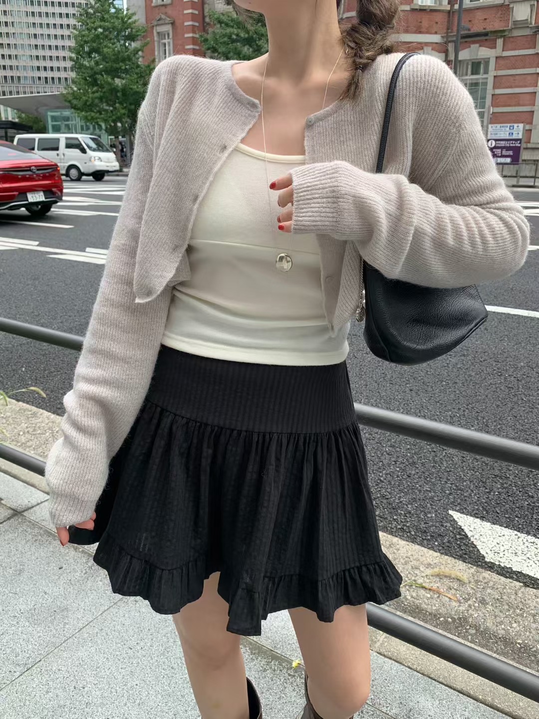 MELLOUNGE-멜라운지-T東大門㊣實拍女士新品職業25秋冬短裙MELLOUNGE-T短裙圖色2