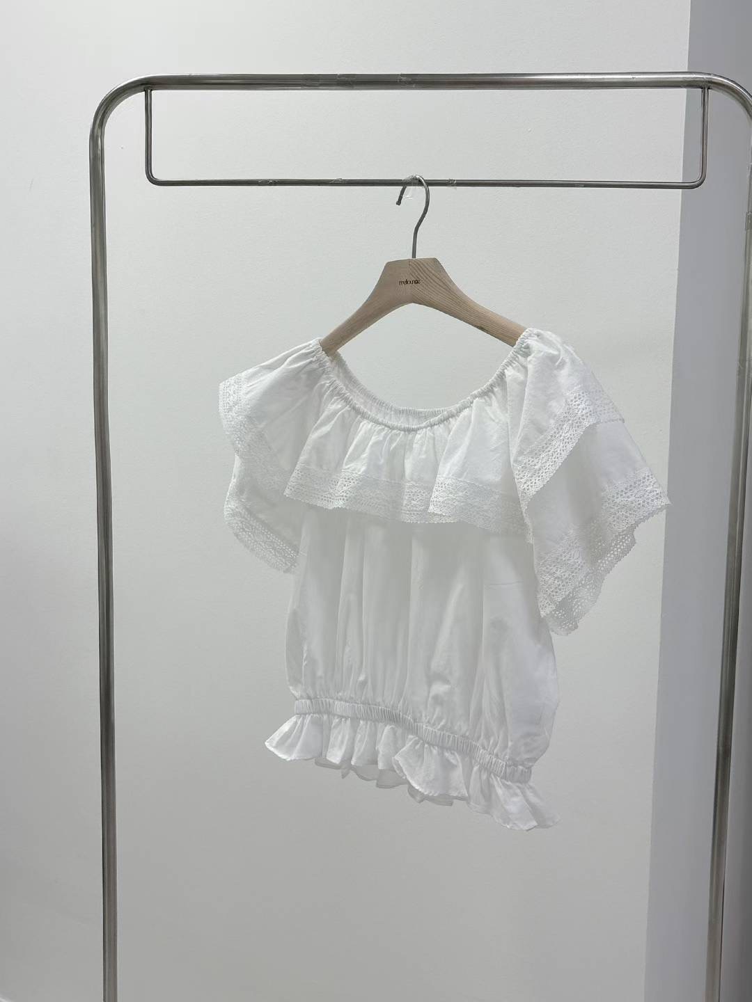 MELLOUNGE-멜라운지-T韓國直郵㊣女裝新款休閑襯衫蕾絲衫MELLOUNGE-T襯衫/蕾絲衫圖色1