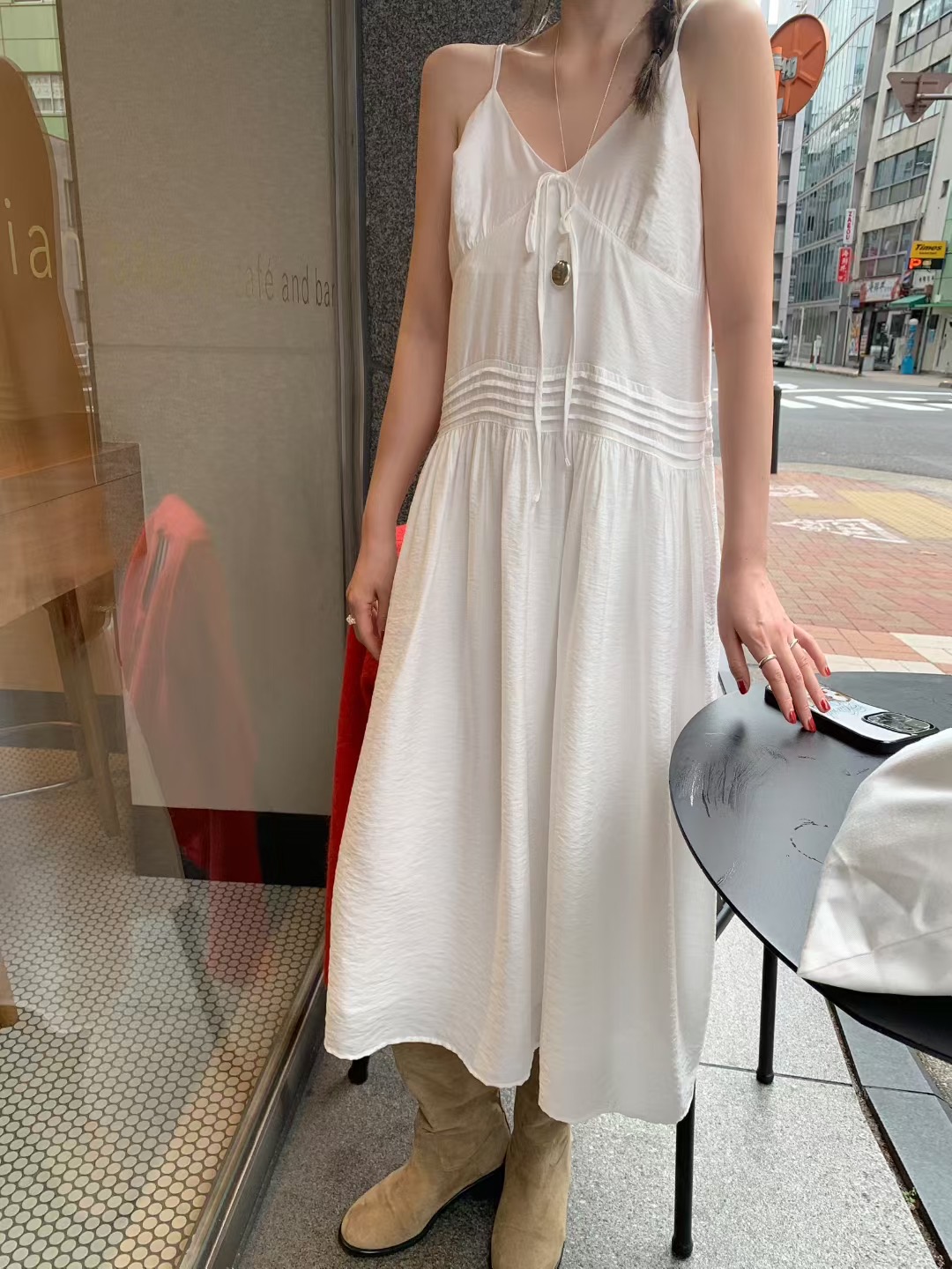 MELLOUNGE-멜라운지-T東大門㊣實拍女士新款真品連衣裙長款MELLOUNGE-T連衣裙