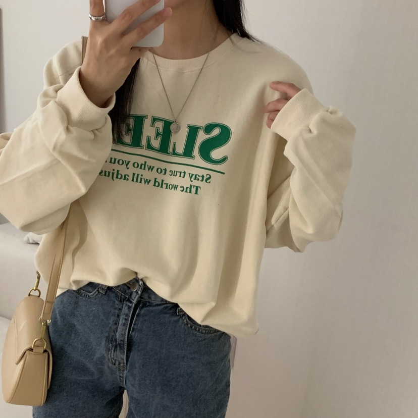 HELLO JINI韓國直郵㊣女士新款人氣真品休閑熱賣25秋冬衛衣HELLO JINI衛衣