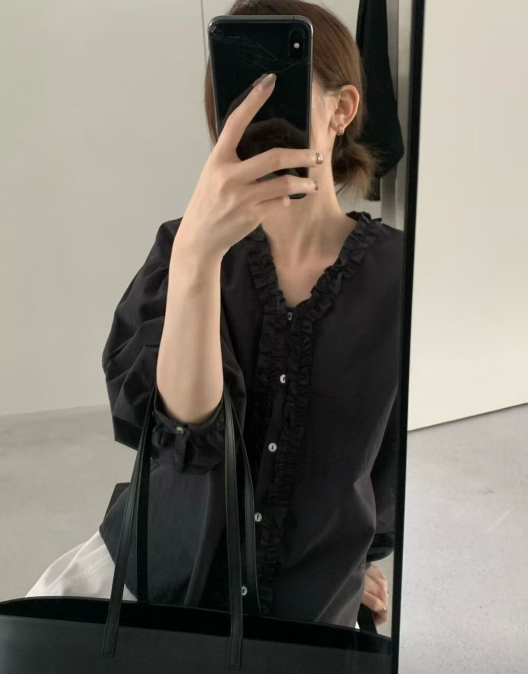 REBORN韓國代購㊣女裝新款時尚職業人氣熱賣真品襯衫蕾絲衫REBORN襯衫/蕾絲衫圖色2