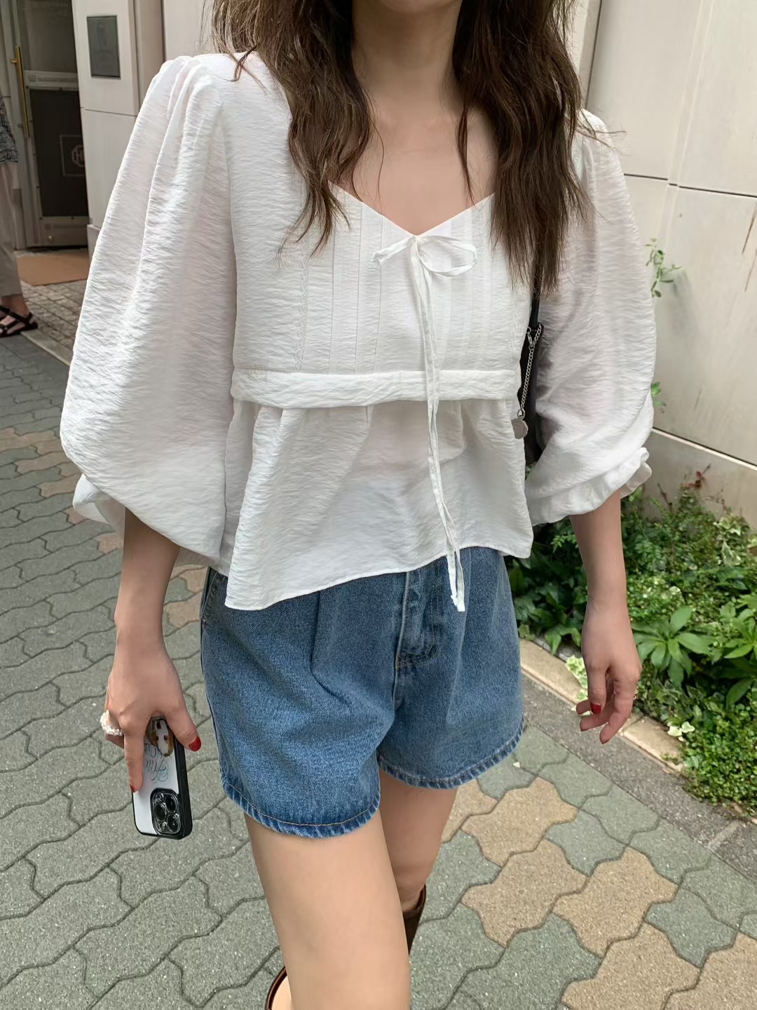 MELLOUNGE-멜라운지-T東大門㊣代購女士新款推薦襯衫蕾絲衫MELLOUNGE-T襯衫/蕾絲衫圖色1