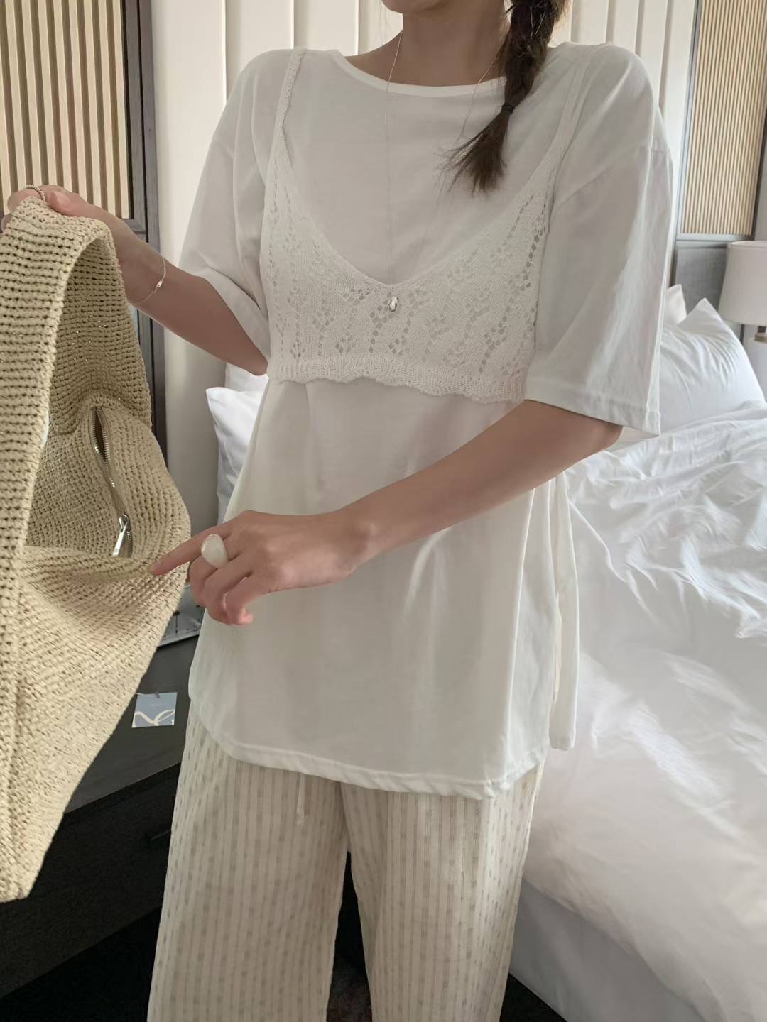 MELLOUNGE-멜라운지-T韓國直郵㊣女裝新款時尚吊帶背心不含內搭MELLOUNGE-T吊帶/背心