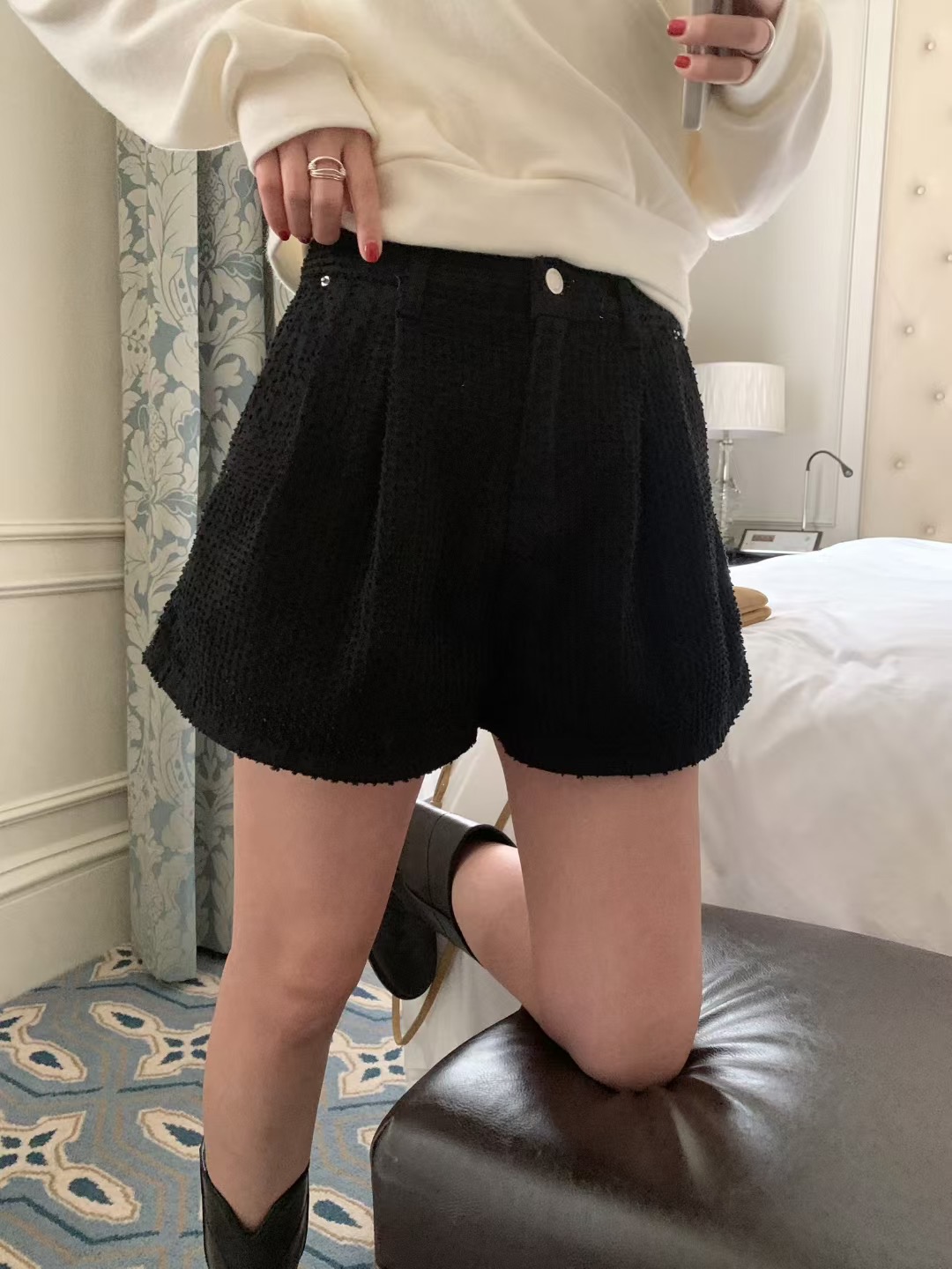 MELLOUNGE-멜라운지-T東大門㊣直郵女士新品人氣真品短褲MELLOUNGE-T短褲圖色1