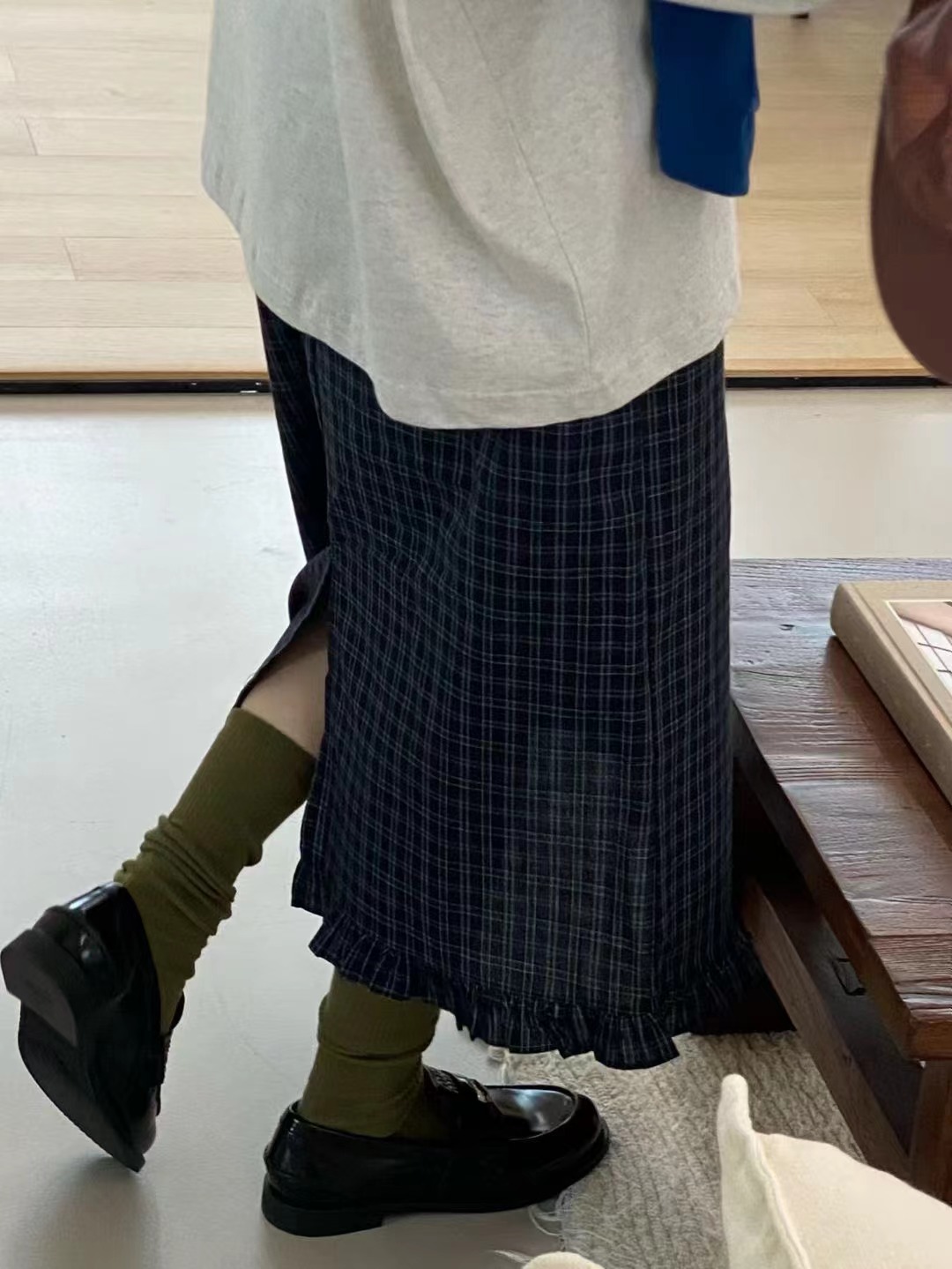 ONTHEMOOD韓國代購㊣女士新款時尚休閑25秋冬人氣真品職業長裙RIPPLE長裙