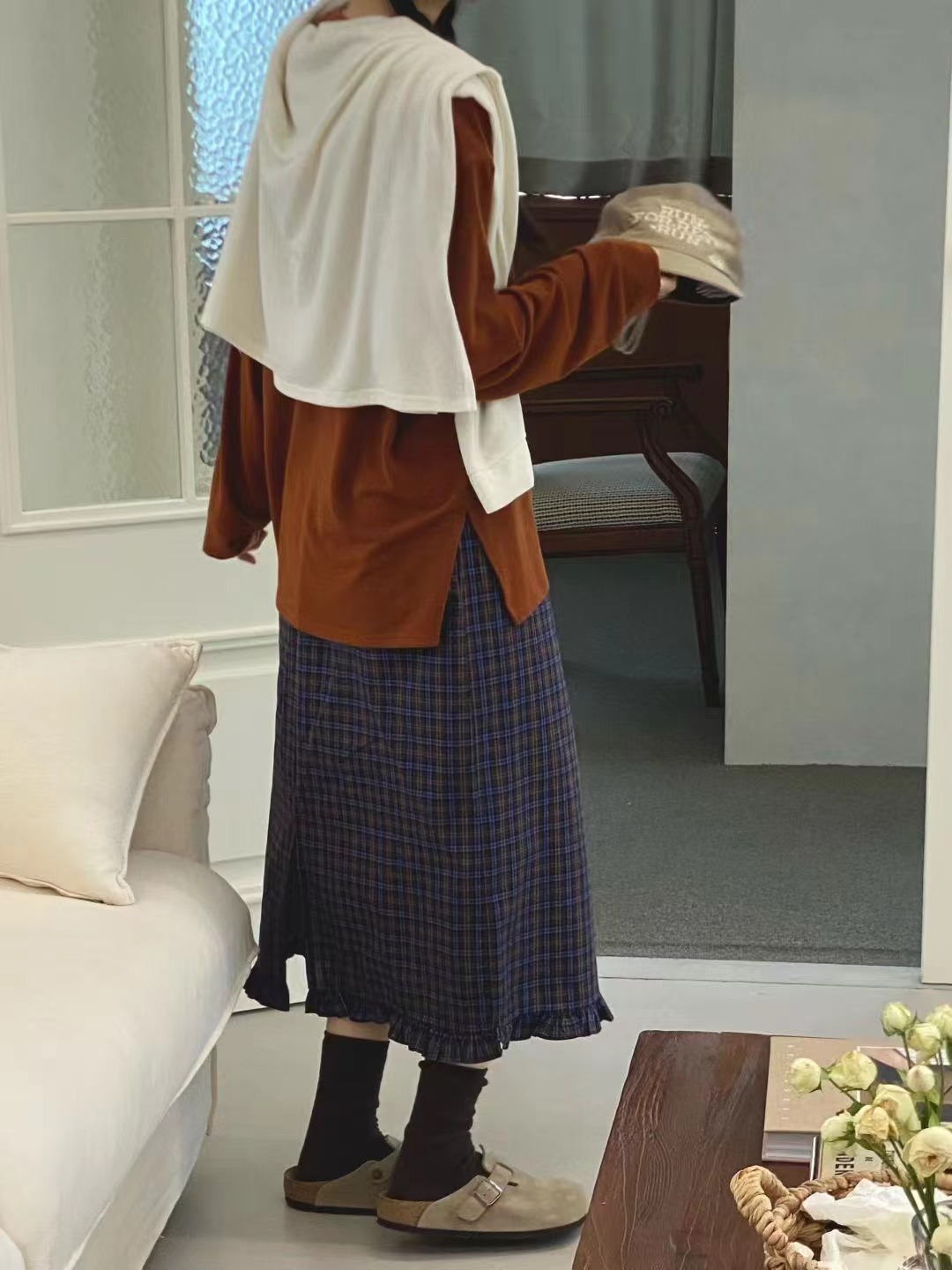 ONTHEMOOD韓國代購㊣女士新款時尚休閑25秋冬人氣真品職業長裙RIPPLE長裙