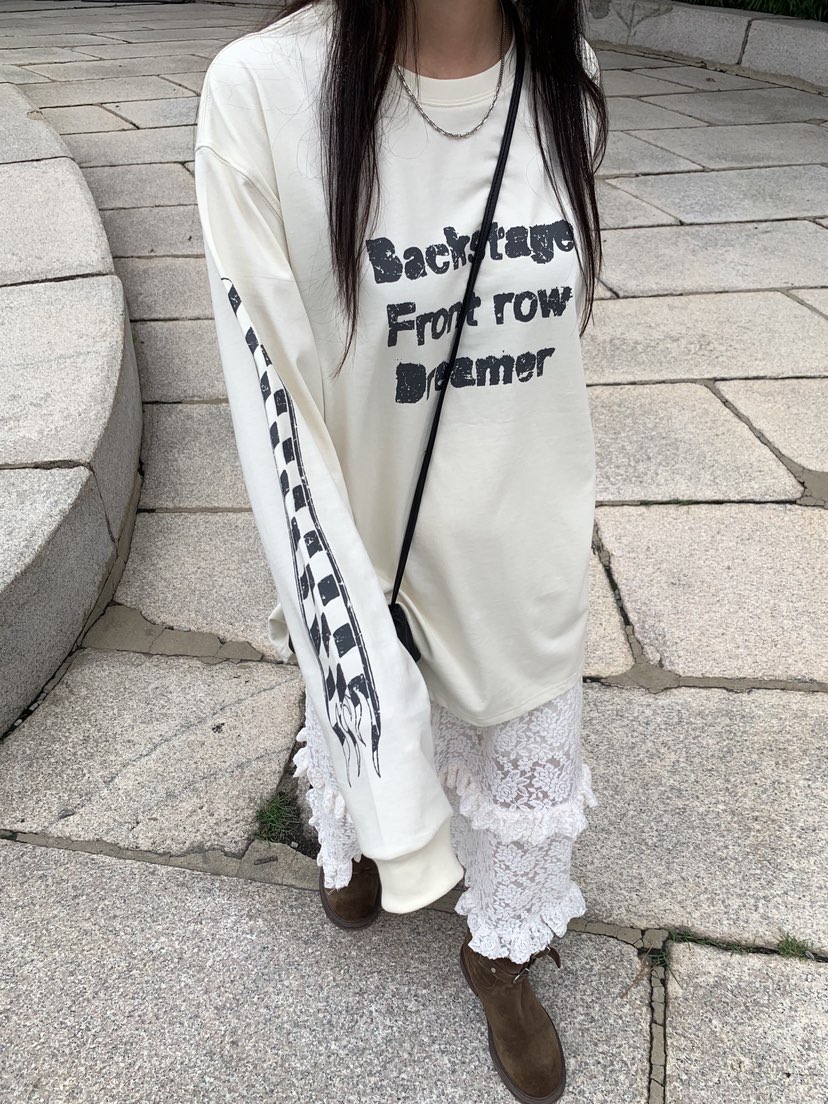 SUNDER MARKET東大門㊣實拍女裝新款人氣時尚推薦真品長袖T恤SUNDER MARKET長袖T恤