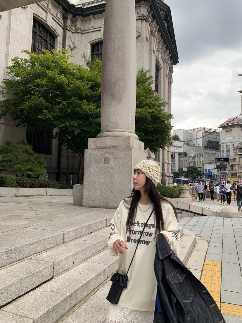 SUNDER MARKET東大門㊣實拍女裝新款人氣時尚推薦真品長袖T恤SUNDER MARKET長袖T恤