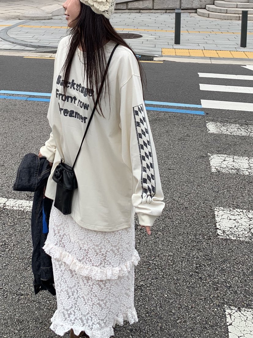 SUNDER MARKET東大門㊣實拍女裝新款人氣時尚推薦真品長袖T恤SUNDER MARKET長袖T恤
