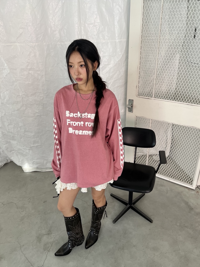 SUNDER MARKET東大門㊣實拍女裝新款人氣時尚推薦真品長袖T恤SUNDER MARKET長袖T恤