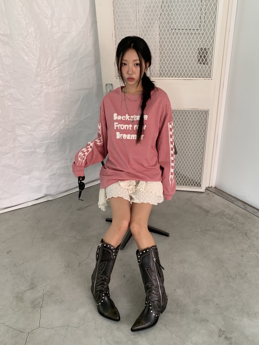 SUNDER MARKET東大門㊣實拍女裝新款人氣時尚推薦真品長袖T恤SUNDER MARKET長袖T恤圖色3