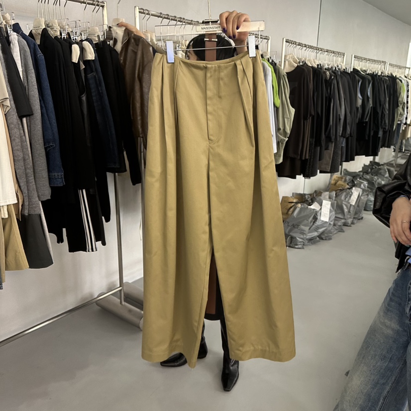 DOUBLE STANDARD/LE SMOKING/MAISONSTAFF韓國直郵㊣女裝新品休閑休閑褲不含腰帶MAISONSTAFF休閑褲
