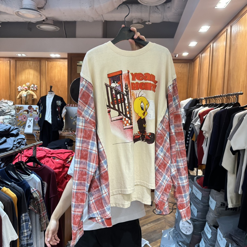 GARMENT-P東大門㊣代購女士新品真品職業時尚長袖T恤假兩件GARMENT長袖T恤圖色2