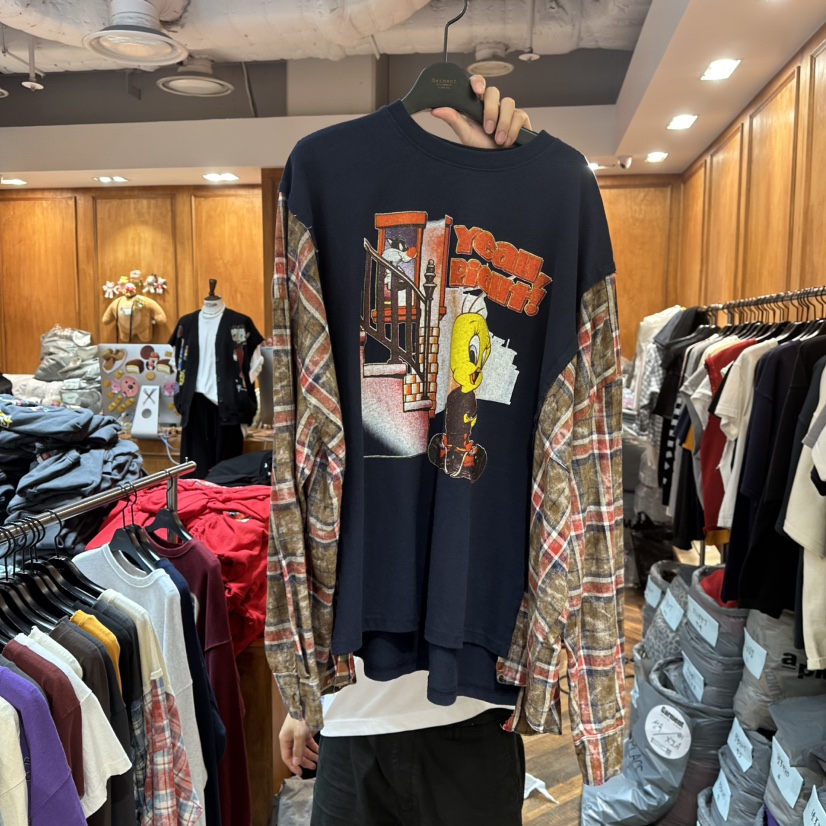 GARMENT-P東大門㊣代購女士新品真品職業時尚長袖T恤假兩件GARMENT長袖T恤圖色3