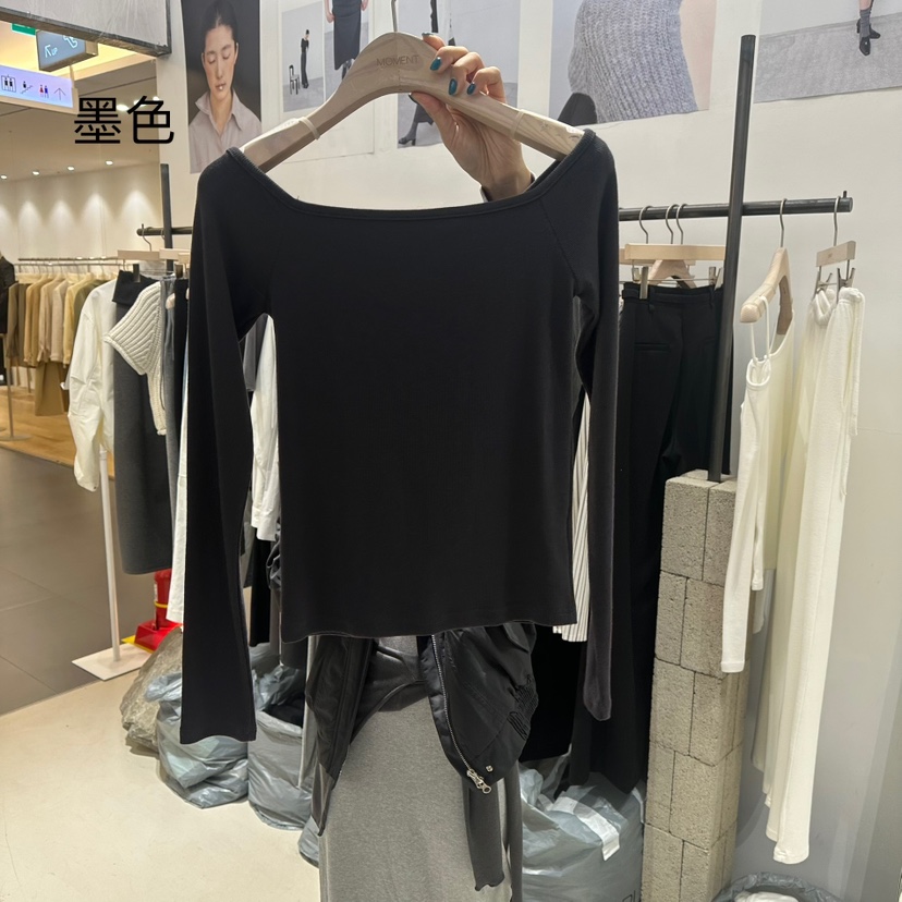MOMENT東大門㊣代購女士新品休閑真品時尚推薦人氣25秋冬長袖T恤MOMENT/RECOVER長袖T恤圖色4