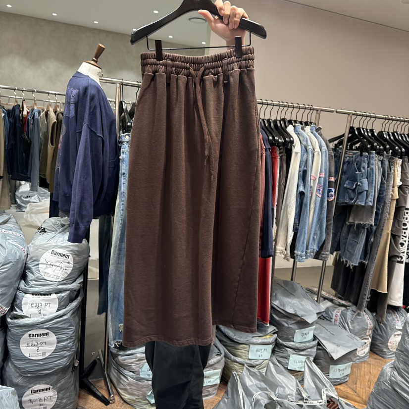 GARMENT-P東大門㊣實拍女士新品25秋冬人氣時尚推薦長裙腰帶GARMENT長裙圖色2