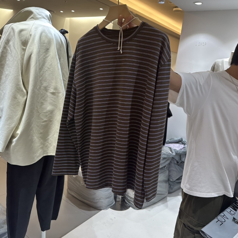 J SHOP韓國代購㊣女裝新品25秋冬真品職業熱賣休閑長袖T恤J_SHOP長袖T恤