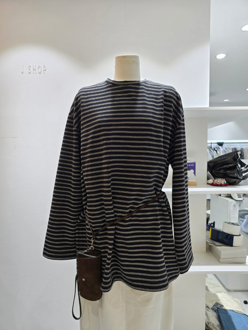J SHOP韓國代購㊣女裝新品25秋冬真品職業熱賣休閑長袖T恤J_SHOP長袖T恤圖色2