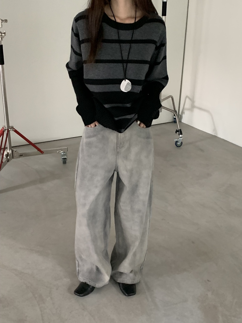 RIVER RAIN東大門㊣實拍女士新款人氣時尚25秋冬牛仔褲復古RIVER RAIN牛仔褲