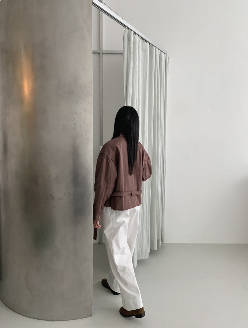 2BOTTLE東大門㊣代購女士新品25秋冬休閑人氣時尚熱賣夾克腰帶2BOTTLE夾克