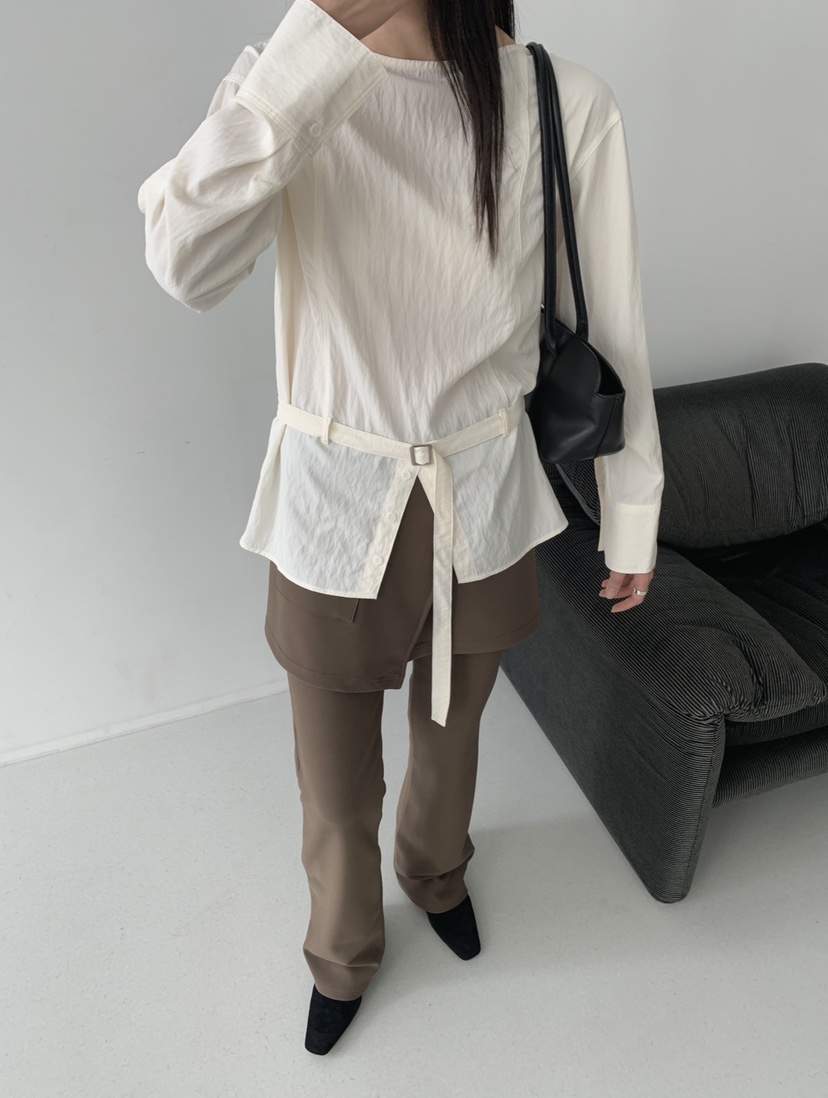2BOTTLE東大門㊣直郵女裝新款職業熱賣休閑推薦人氣襯衫蕾絲衫2BOTTLE襯衫/蕾絲衫
