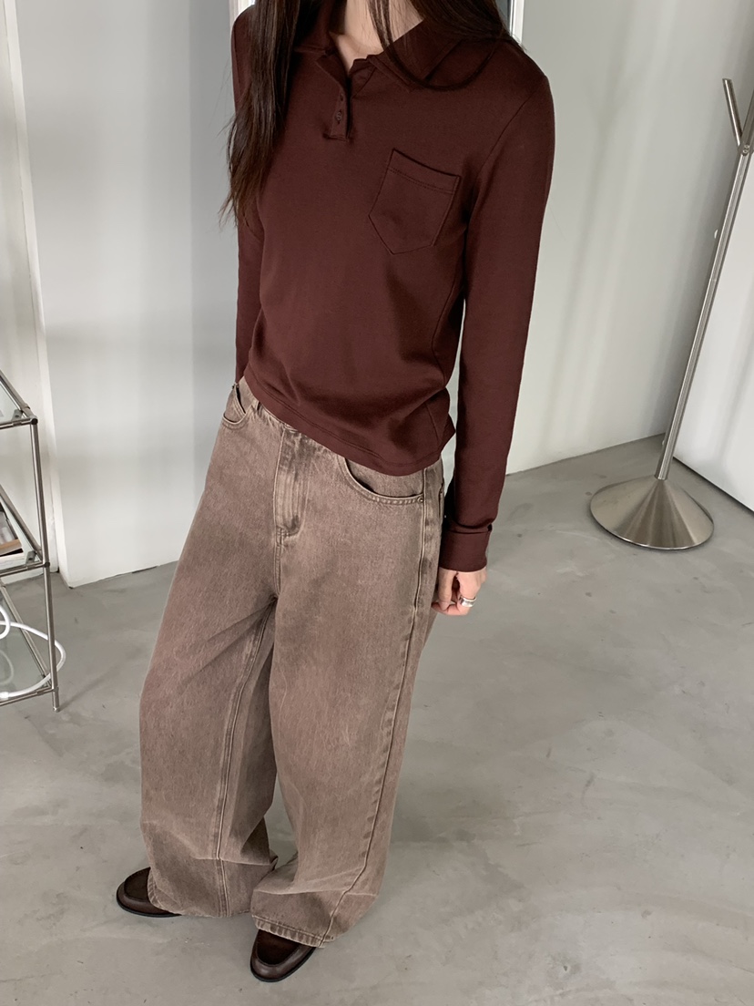 RIVER RAIN韓國代購㊣女裝新品人氣推薦職業時尚真品長袖T恤RIVER RAIN長袖T恤