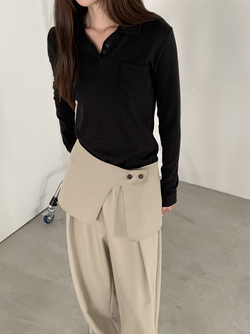 RIVER RAIN韓國代購㊣女裝新品人氣推薦職業時尚真品長袖T恤RIVER RAIN長袖T恤