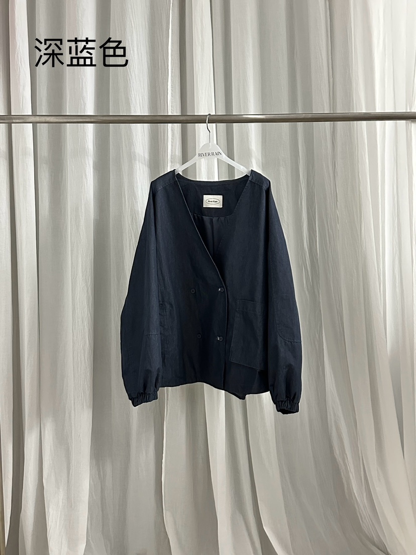 RIVER RAIN東大門㊣實拍女裝新品熱賣休閑推薦25秋冬真品夾克RIVER RAIN夾克圖色2