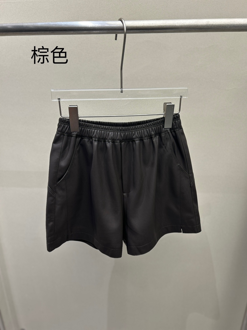 LATTE-P韓國直郵㊣女士新款25秋冬推薦時尚真品人氣短褲皮革LATTE-P短褲圖色1