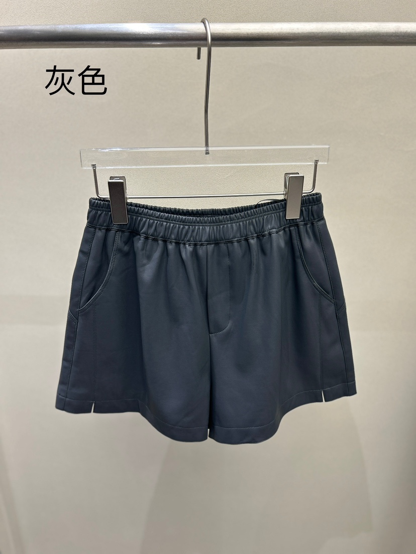 LATTE-P韓國直郵㊣女士新款25秋冬推薦時尚真品人氣短褲皮革LATTE-P短褲圖色2