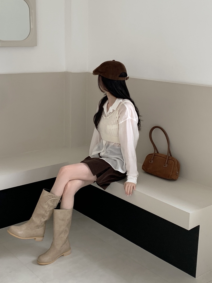 BOUND.A韓國代購㊣女裝新款休閑吊帶背心不含內搭馬海毛緊身BOUND.A吊帶/背心