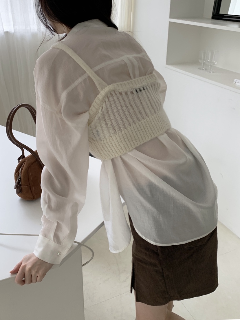 BOUND.A韓國代購㊣女裝新款休閑吊帶背心不含內搭馬海毛緊身BOUND.A吊帶/背心