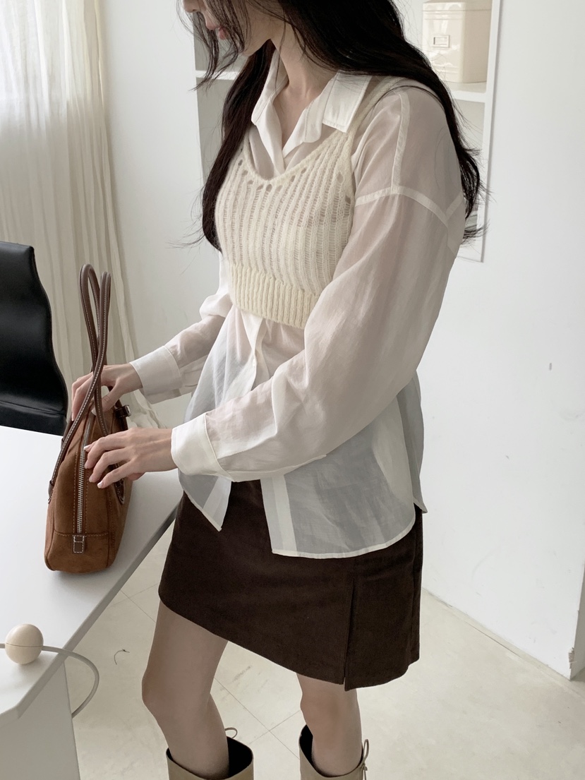 BOUND.A韓國代購㊣女裝新款休閑吊帶背心不含內搭馬海毛緊身BOUND.A吊帶/背心