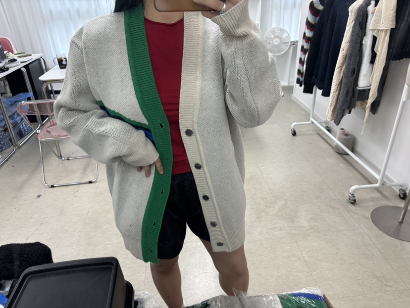 AWESOME-L韓國代購㊣女士新品時尚休閑人氣25秋冬針織衫開衫AWESOME-L針織衫