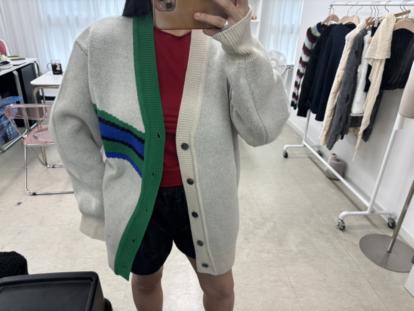 AWESOME-L韓國代購㊣女士新品時尚休閑人氣25秋冬針織衫開衫AWESOME-L針織衫