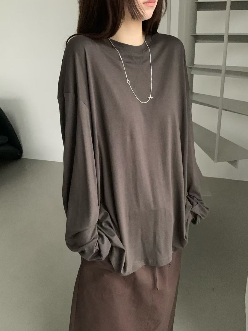 TAF韓國直郵㊣女裝新款25秋冬真品推薦時尚人氣職業長袖T恤TAF長袖T恤