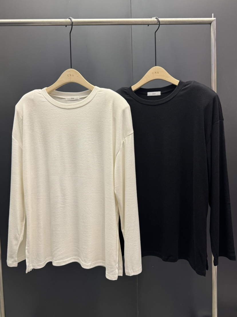 UNA/THE MAY東大門㊣直郵女士新品25秋冬熱賣職業長袖T恤THEMAY/UNA長袖T恤圖色2左二色