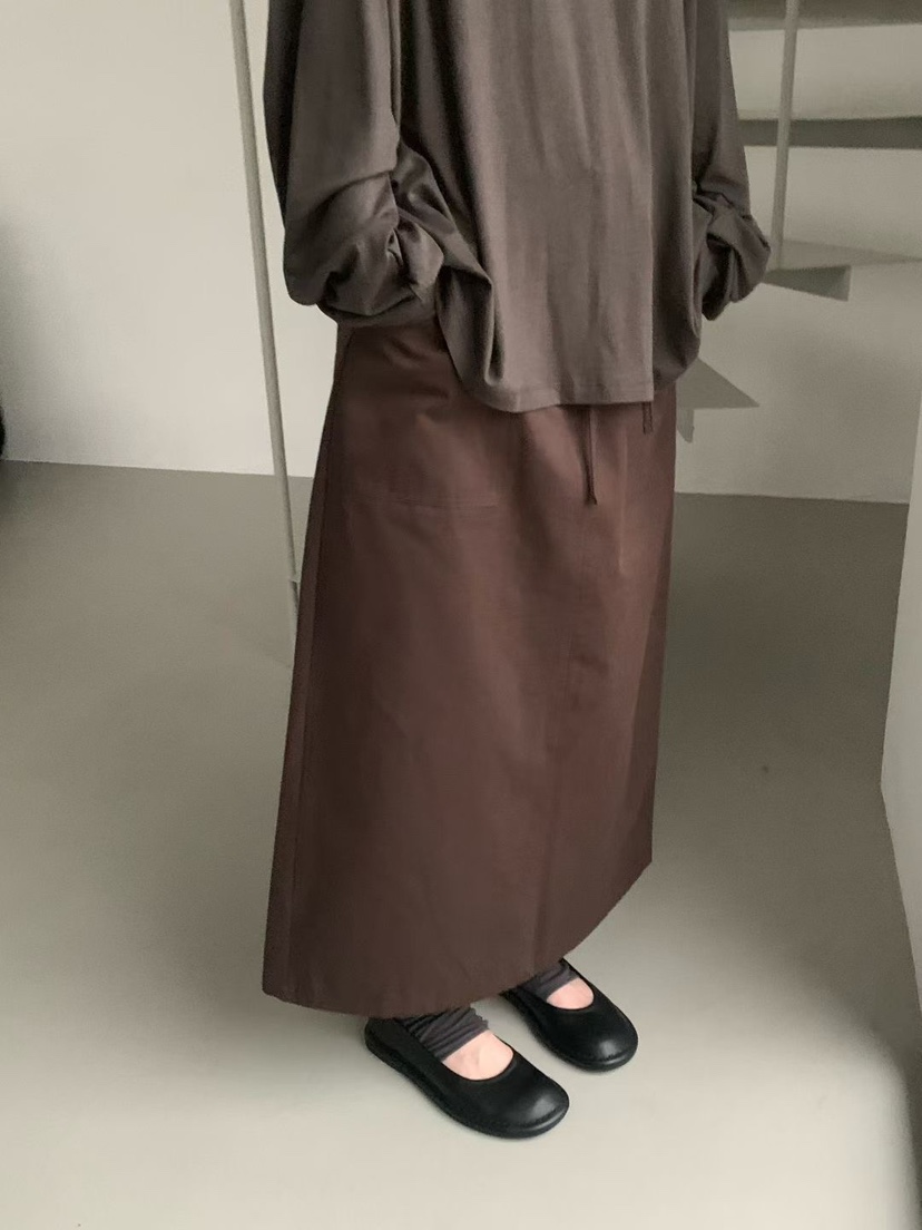 TAF韓國代購㊣女士新款熱賣時尚職業人氣真品半身裙中短裙口袋TAF半身裙/中短裙