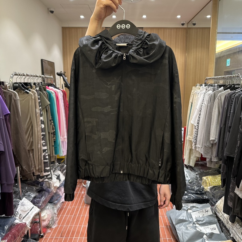 E/E/E韓國直郵㊣女裝新品25秋冬時尚職業推薦休閑夾克迷彩E/E/E夾克