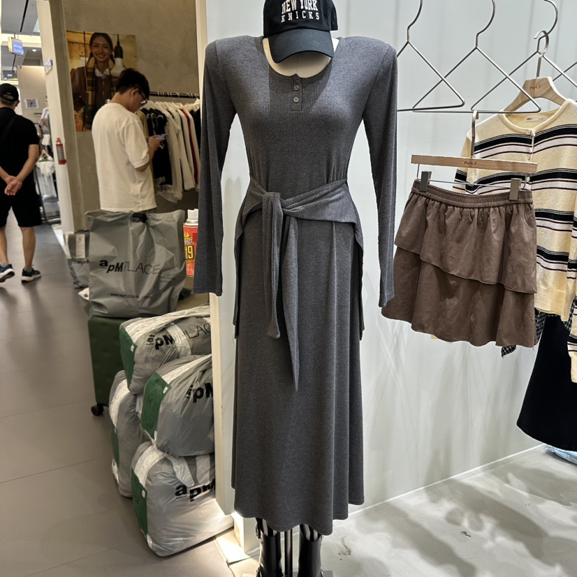 PART3東大門㊣實拍女裝新品真品25秋冬推薦休閑連衣裙紐扣長款Part.3連衣裙