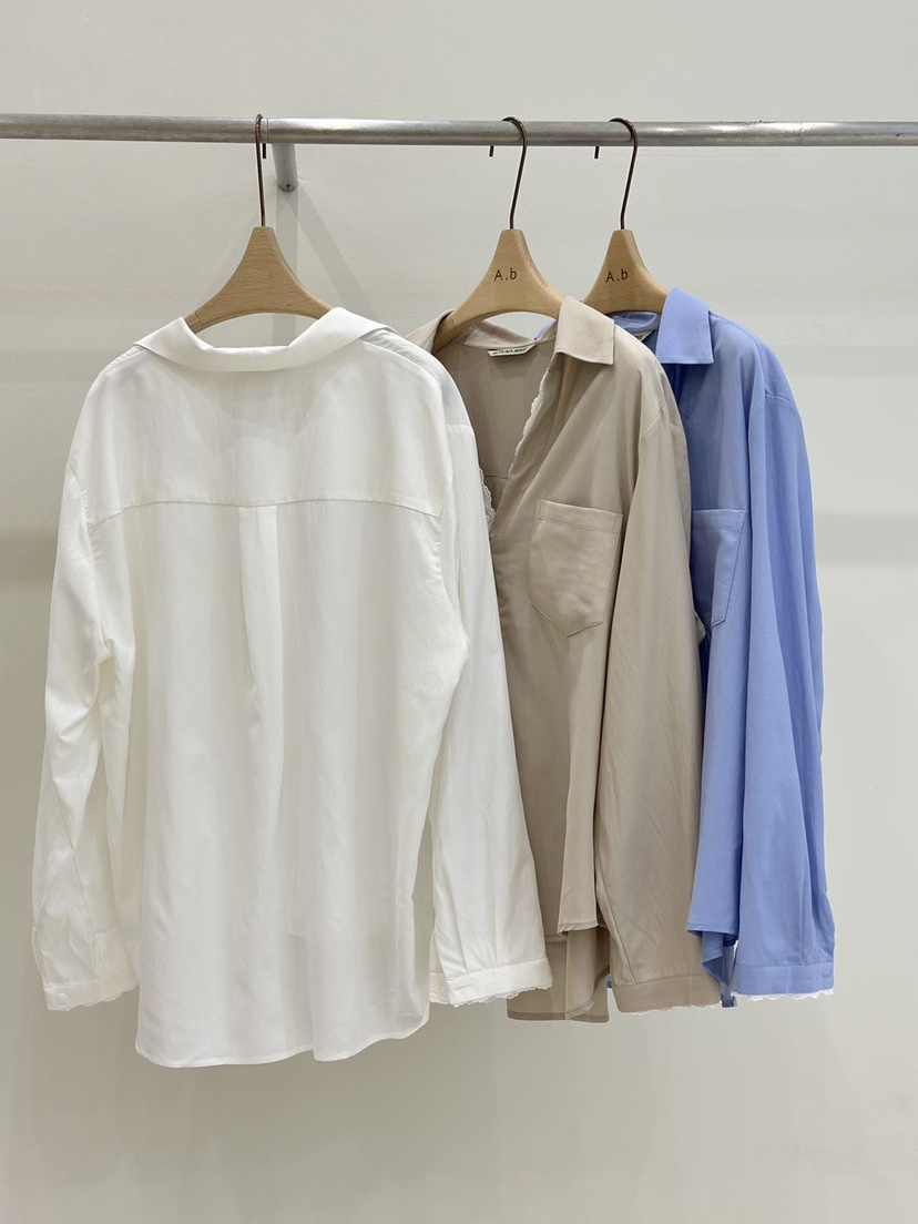 AUTUMN BEIGE-Q韓國代購㊣女裝新品人氣推薦時尚襯衫蕾絲衫A.b/AUTUMN BEIGE襯衫/蕾絲衫